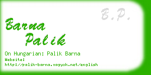 barna palik business card